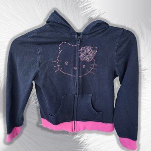 Girls Hello Kitty Hoodie Zipper Jacket Size M(10)